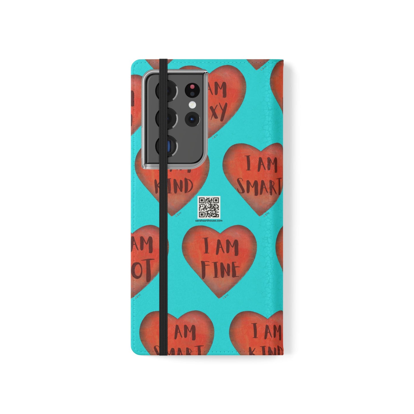 Phone Flip Cases - Wallet Phone case - Turquoise flip phone case - Heart Phone case - Love Gift - iphone wallet - Samsung Wallet