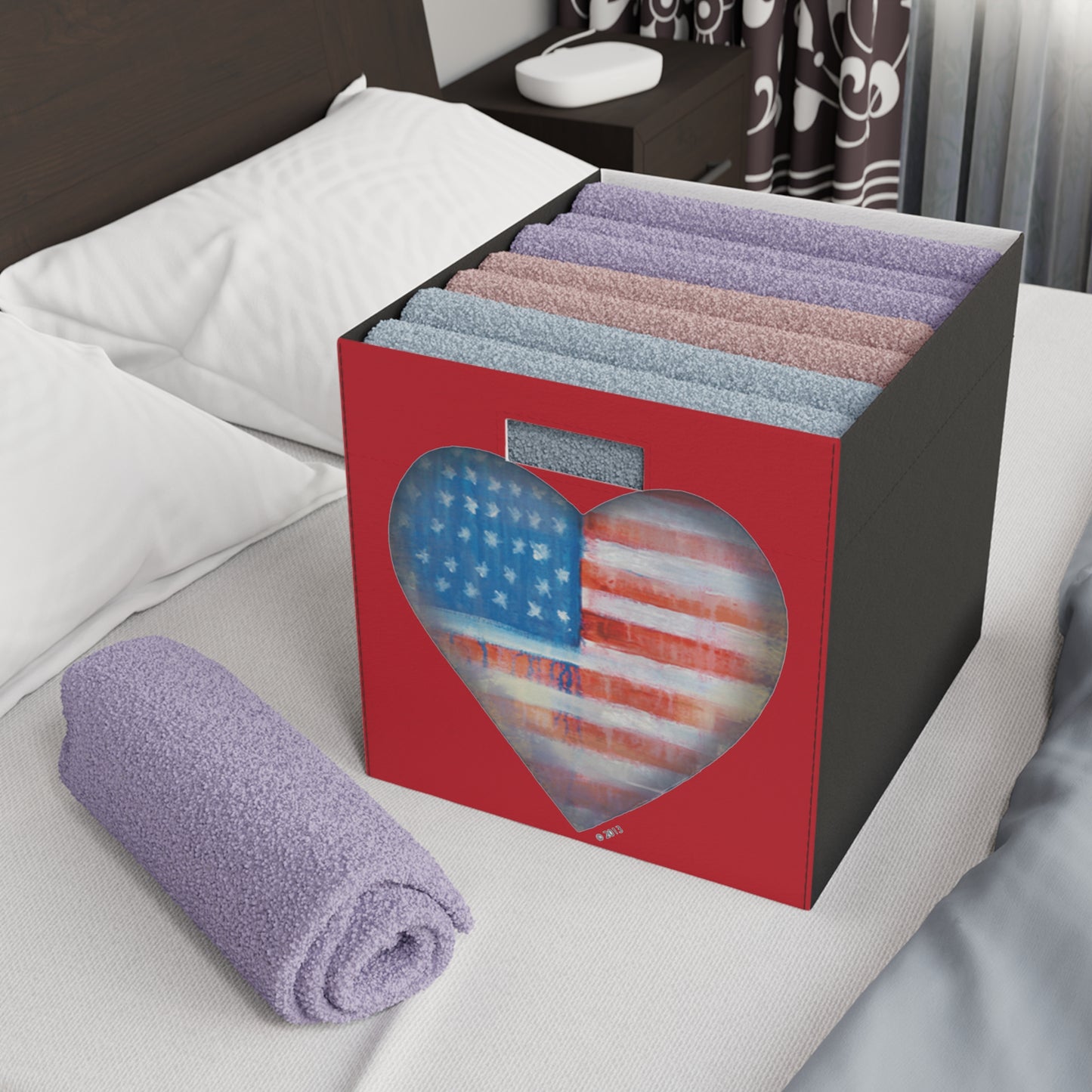 American Love Heart - Felt Storage Box