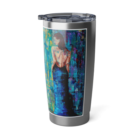 Drink Holder - Drink Tumbler - Insulated coffee cup 20oz - Lady in Blue