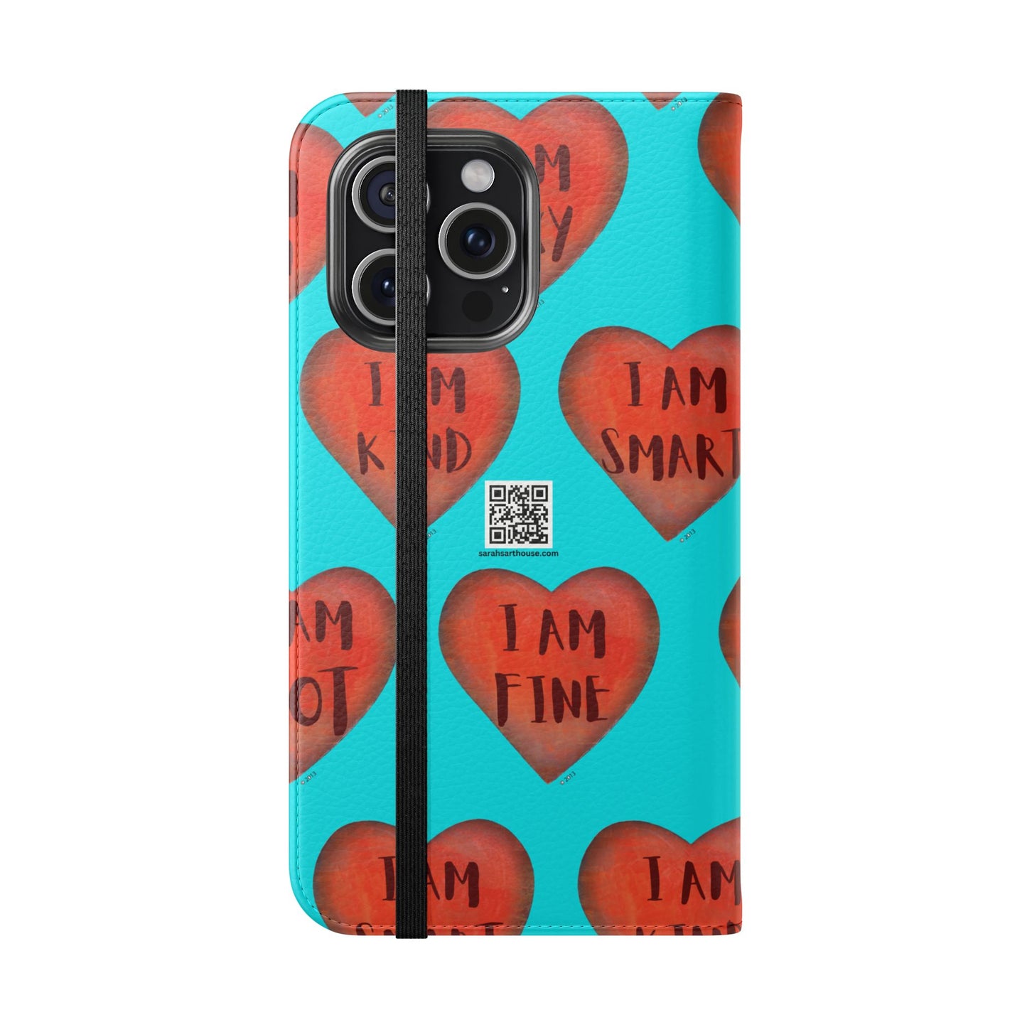 Phone Flip Cases - Wallet Phone case - Turquoise flip phone case - Heart Phone case - Love Gift - iphone wallet - Samsung Wallet