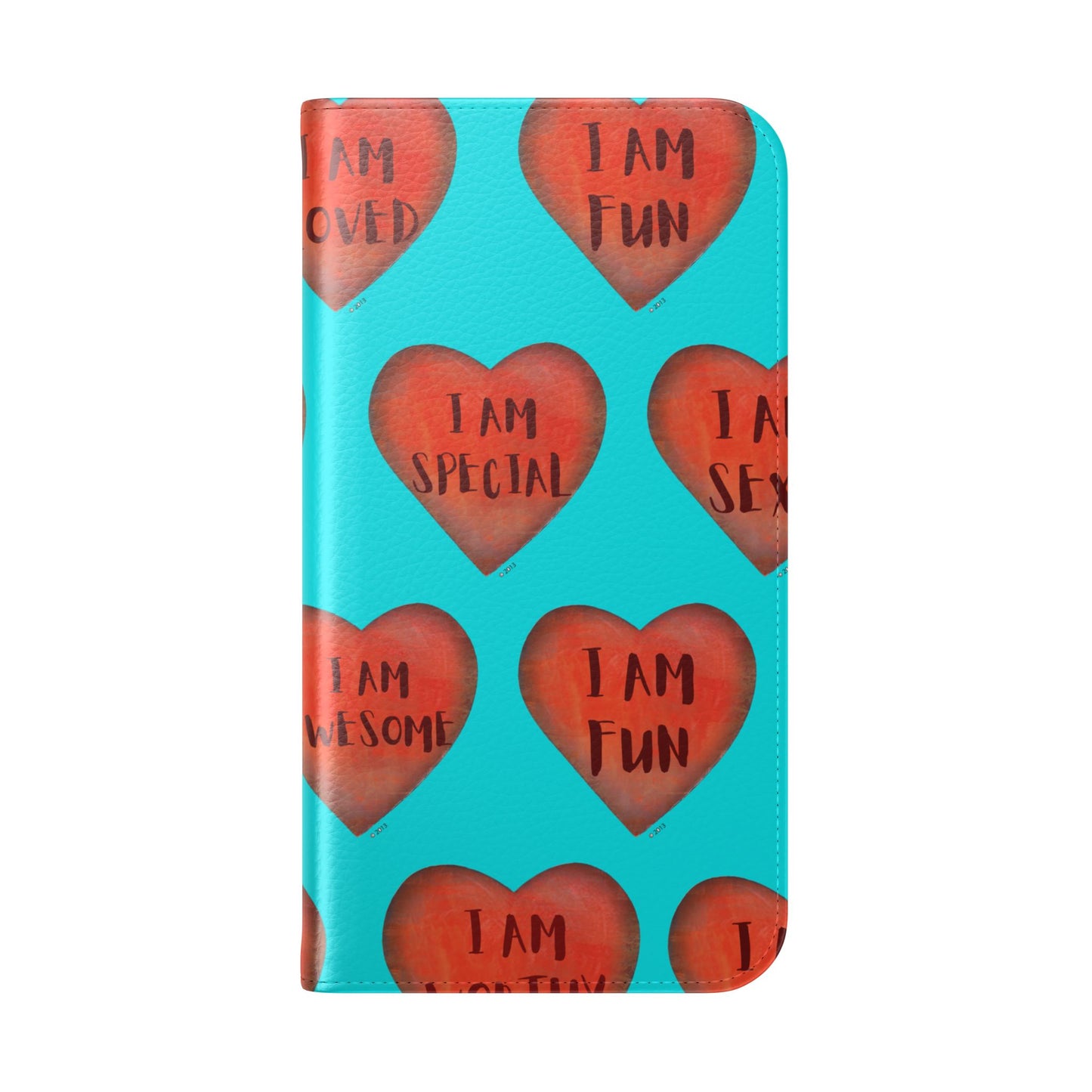 Phone Flip Cases - Wallet Phone case - Turquoise flip phone case - Heart Phone case - Love Gift - iphone wallet - Samsung Wallet