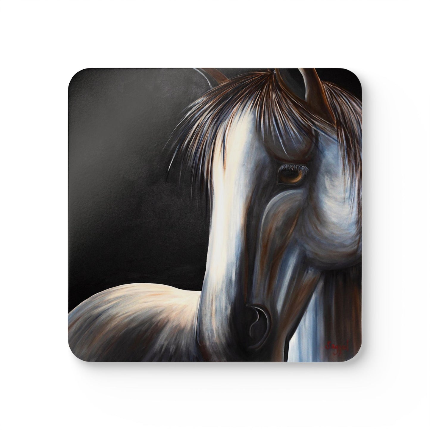 Coaster Set - "Stamina" Original Hand Painted Art - Cork Backed Coasters