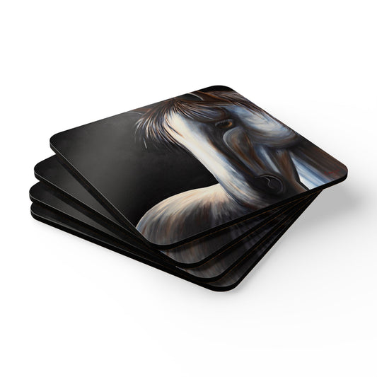 Coaster Set - "Stamina" Original Hand Painted Art - Cork Backed Coasters