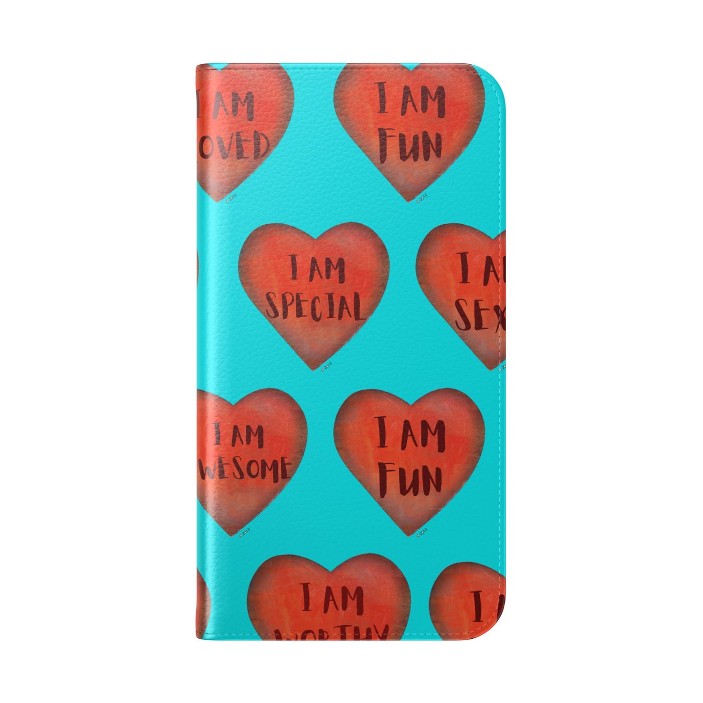 Phone Flip Cases - Wallet Phone case - Turquoise flip phone case - Heart Phone case - Love Gift - iphone wallet - Samsung Wallet