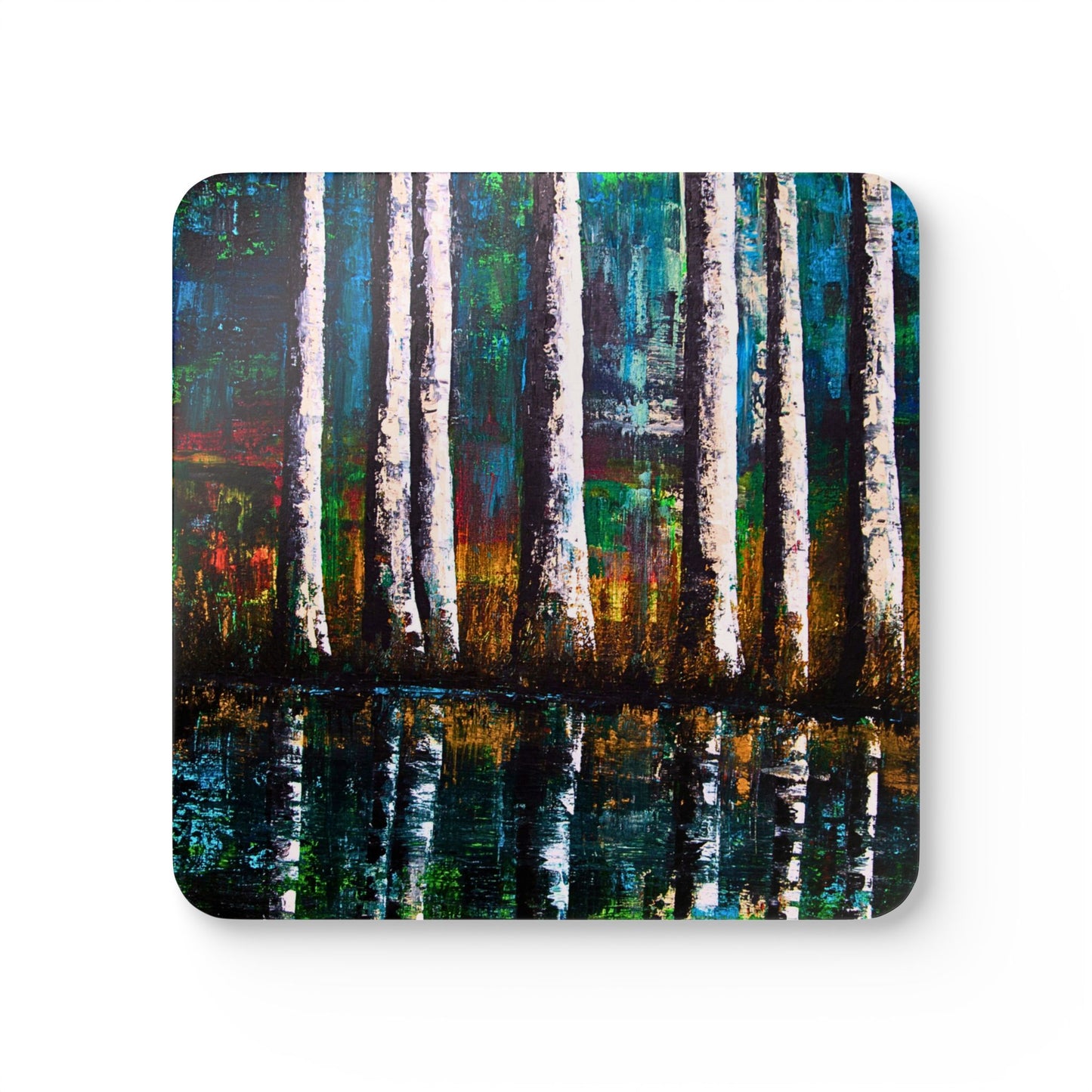 Coaster Set - Reflections - Original Hand Painted Art - Cork backed Coaster