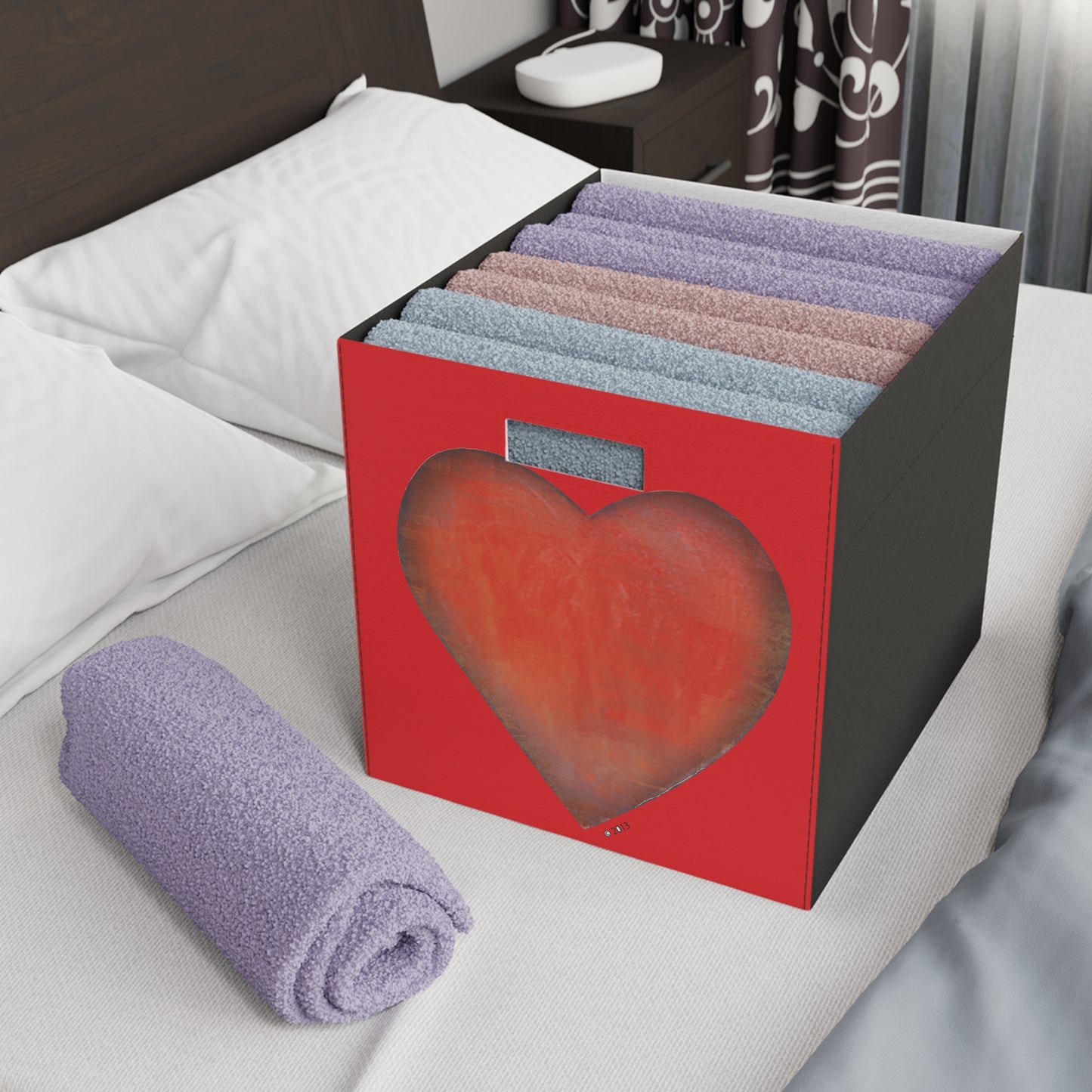 Red Heart - Felt Storage Box -Valentine Decor