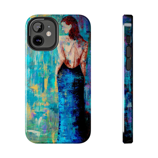 Tough Phone Cases - Slim Phone case - Blue phone case - Lady in Blue