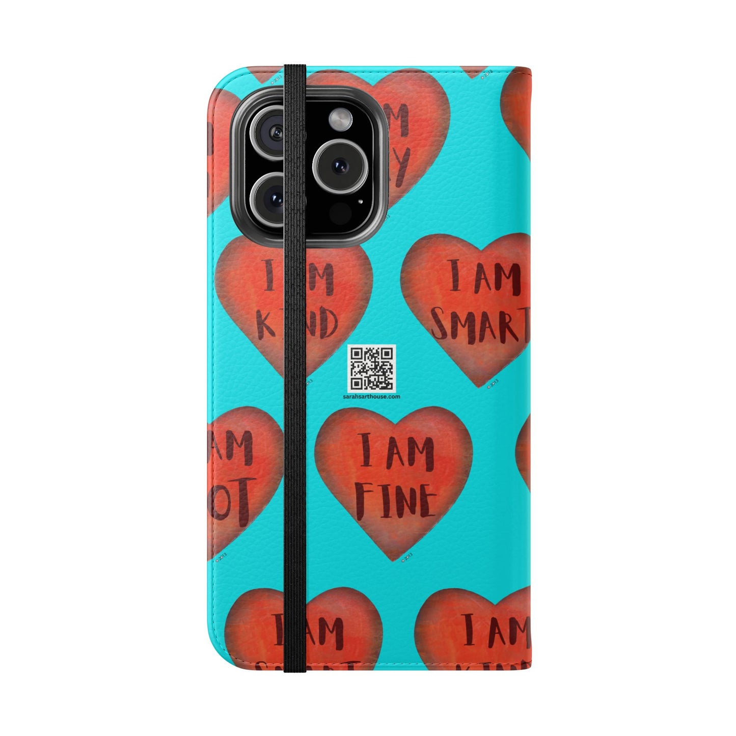 Phone Flip Cases - Wallet Phone case - Turquoise flip phone case - Heart Phone case - Love Gift - iphone wallet - Samsung Wallet
