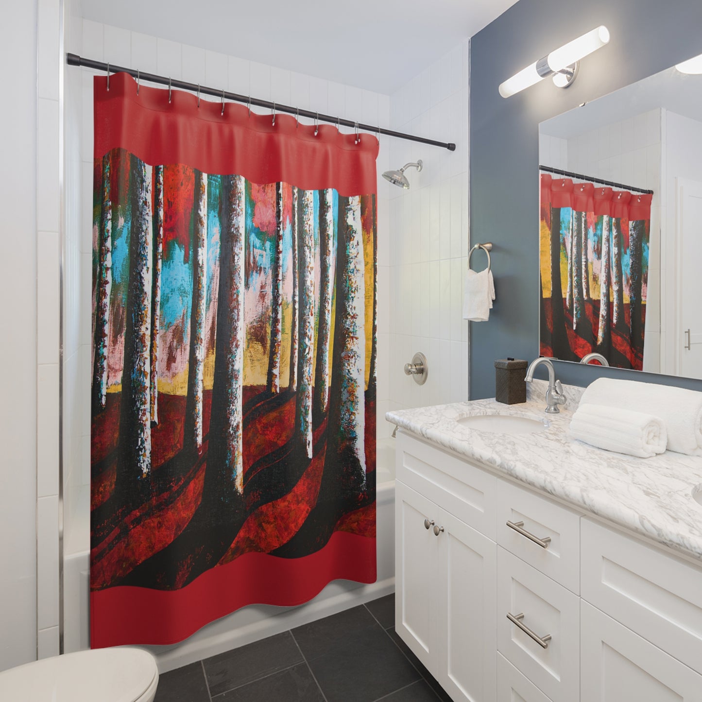 At the end of the day - Shower Curtain - Curtain for Bath