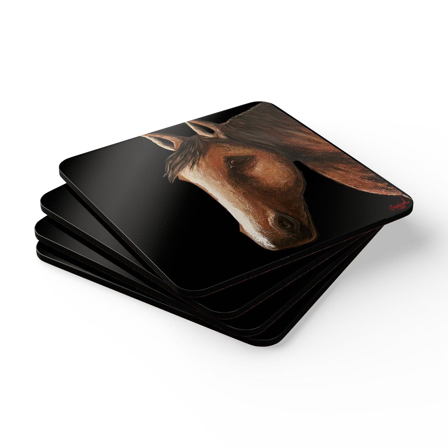 Coaster Set - Spirit, Original Hand Painted Art - Cork Backed Coasters