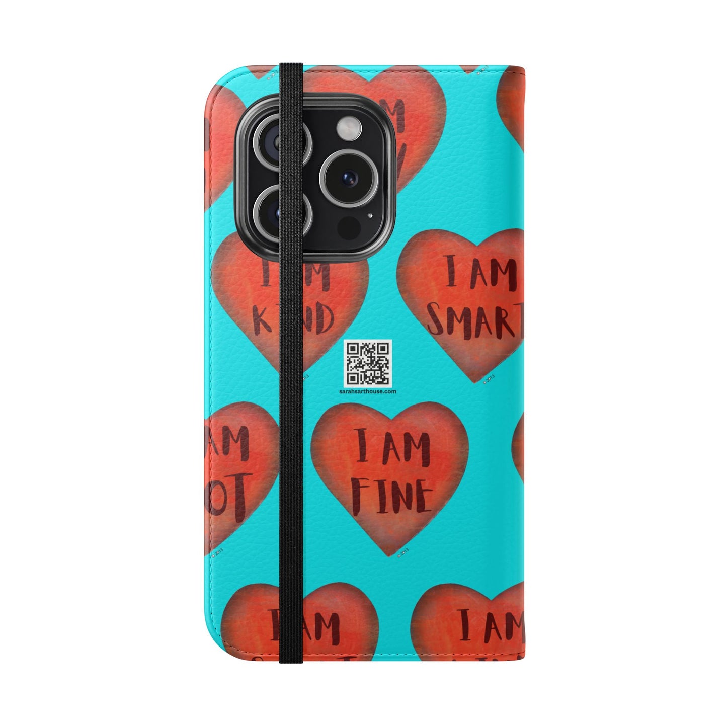 Phone Flip Cases - Wallet Phone case - Turquoise flip phone case - Heart Phone case - Love Gift - iphone wallet - Samsung Wallet