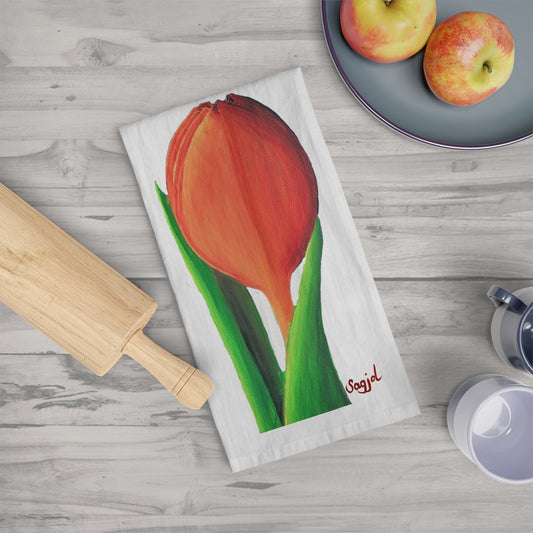 Spring Tulip Tea Towel - Perfect for Home Decor and Gifting