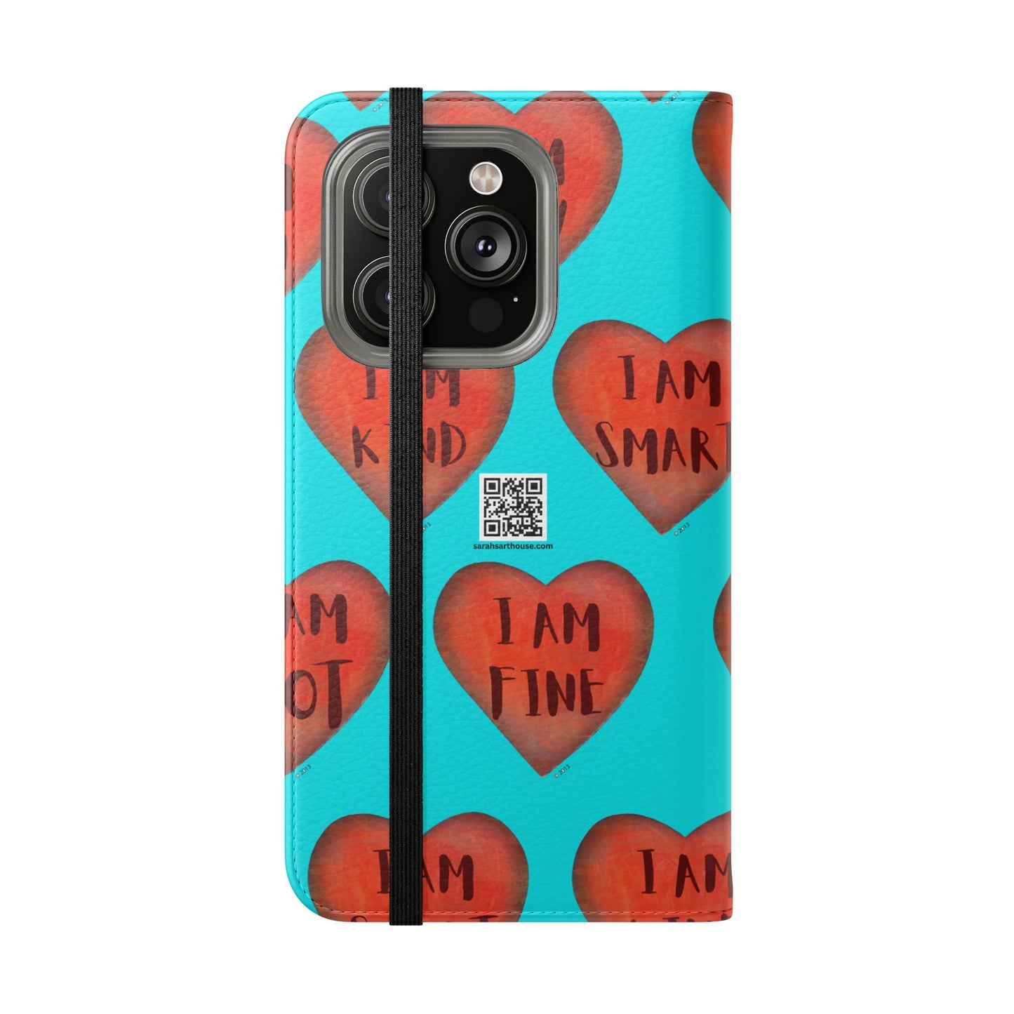Phone Flip Cases - Wallet Phone case - Turquoise flip phone case - Heart Phone case - Love Gift - iphone wallet - Samsung Wallet