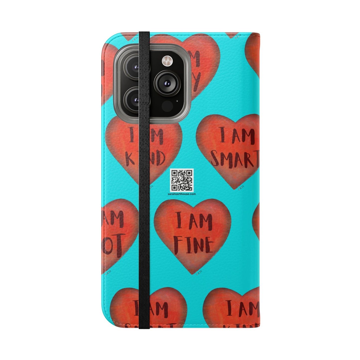 Phone Flip Cases - Wallet Phone case - Turquoise flip phone case - Heart Phone case - Love Gift - iphone wallet - Samsung Wallet