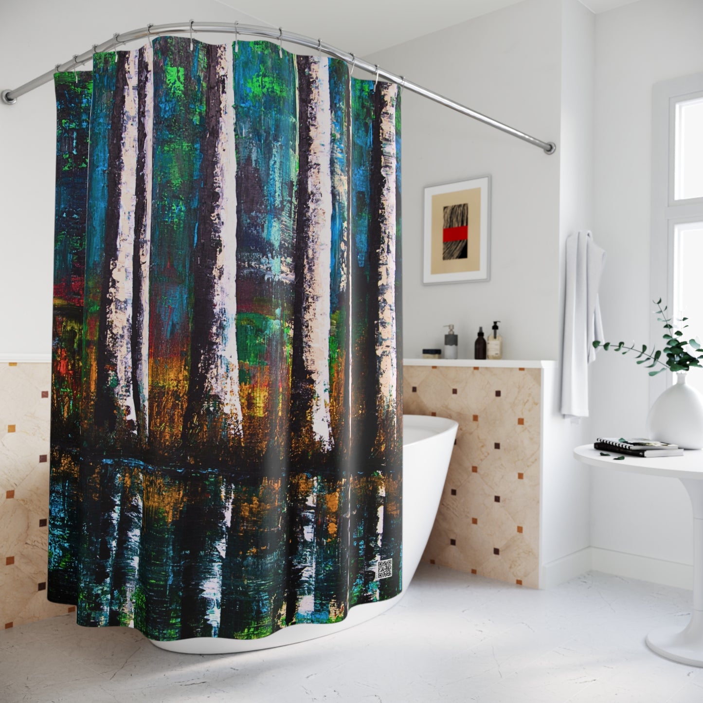 Shower Curtain - Reflections - Curtain for Bath tub