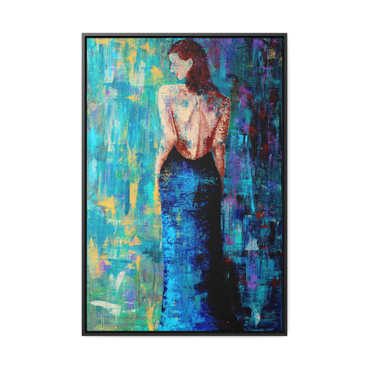 Framed Wall Art - Lady in Blue