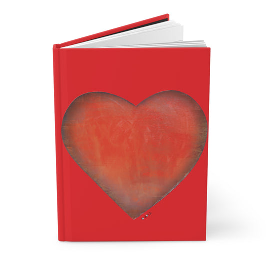 Hardcover Journal Matte - Valentine Gift - Heart Notebook