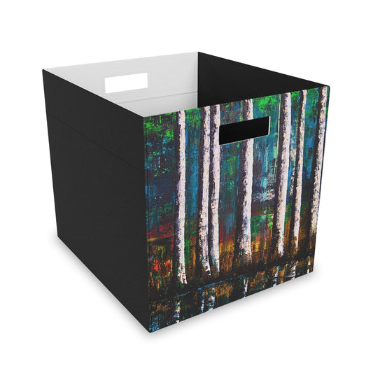 Felt Storage Box - Reflections Hand Painted Art Organizer