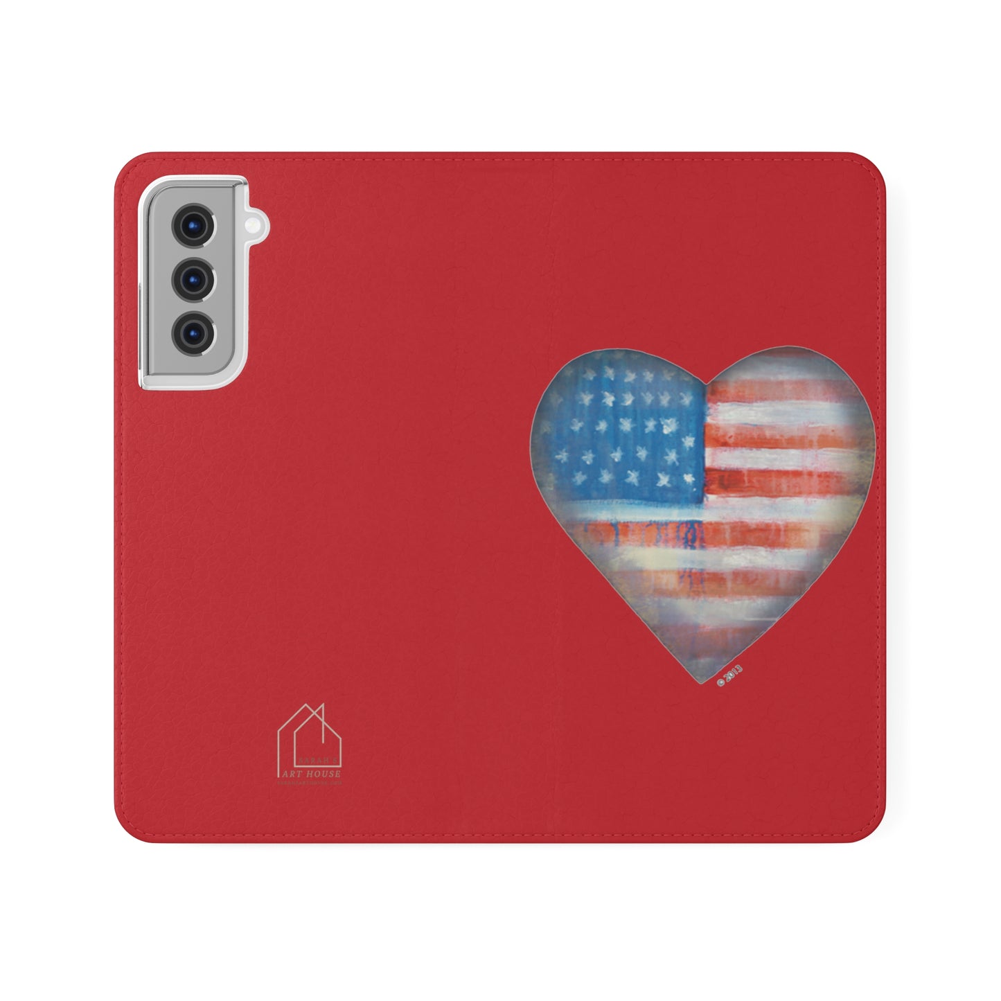 Phone Flip Cases - Wallet Phone case - flip phone case - American Heart