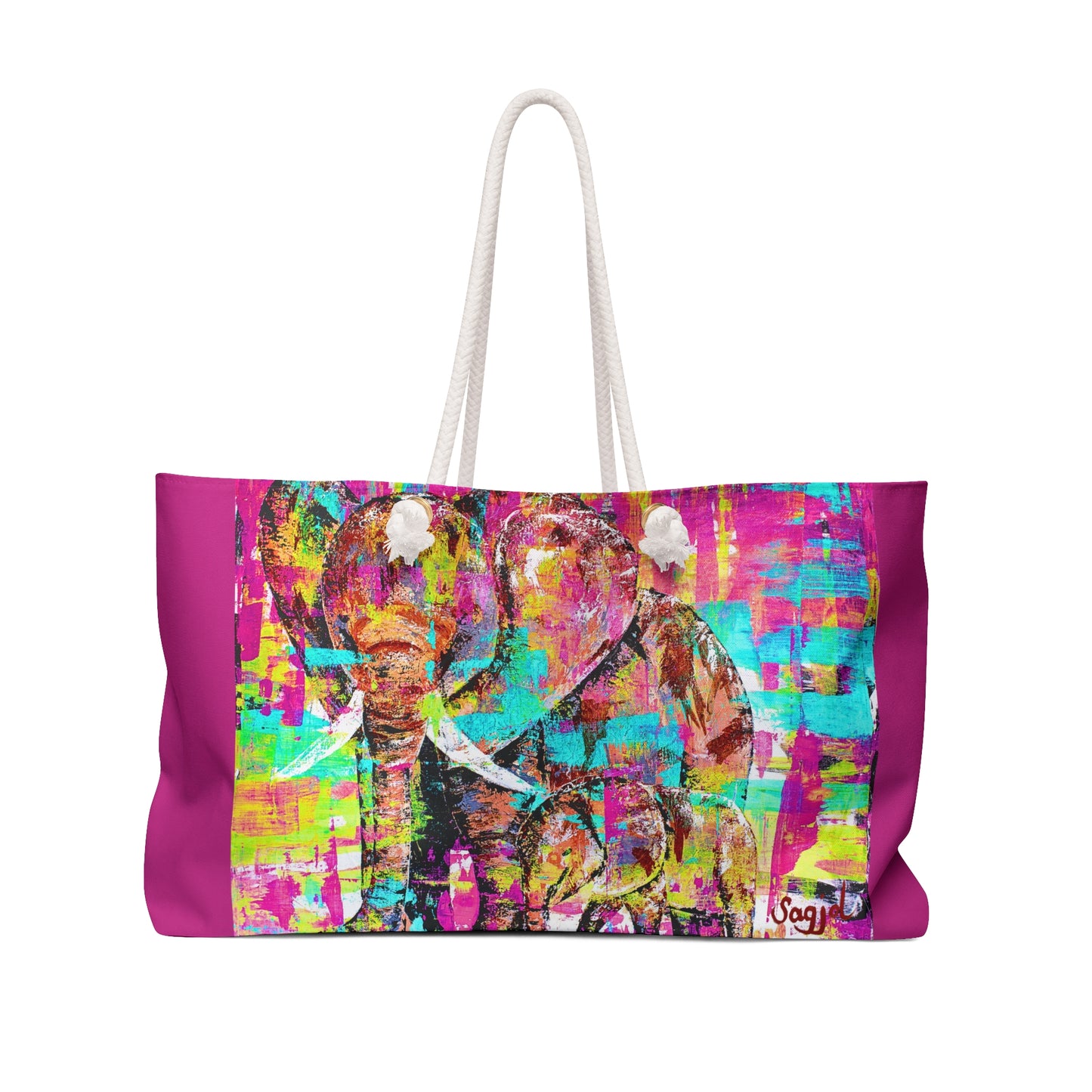 Weekender Bag - Art Tote bag- Tote bag - Canvas bag - Canvas Tote - Tote - Pure Love