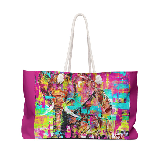 Weekender Bag - Art Tote bag- Tote bag - Canvas bag - Canvas Tote - Tote - Pure Love