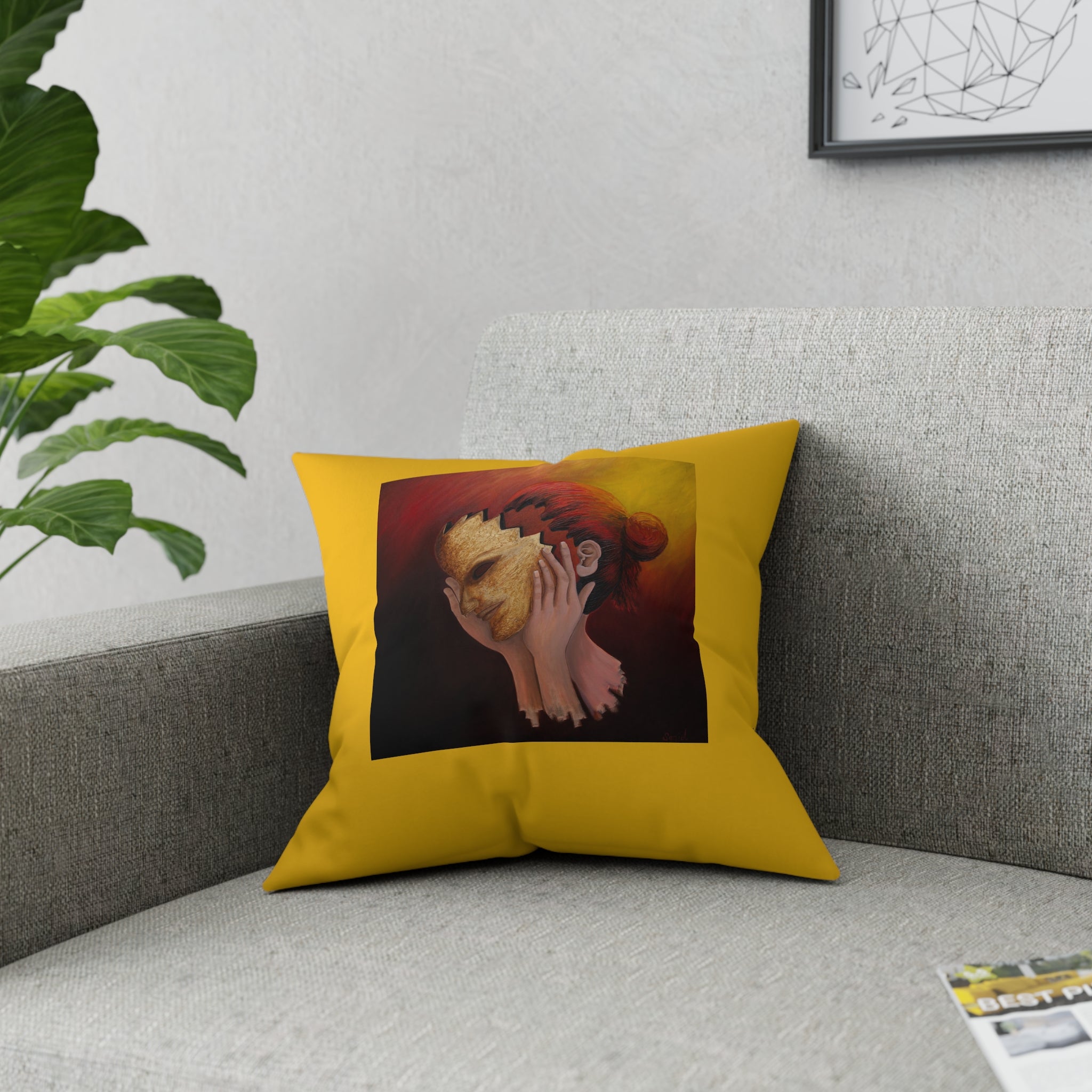 Pillows for yellow online couch