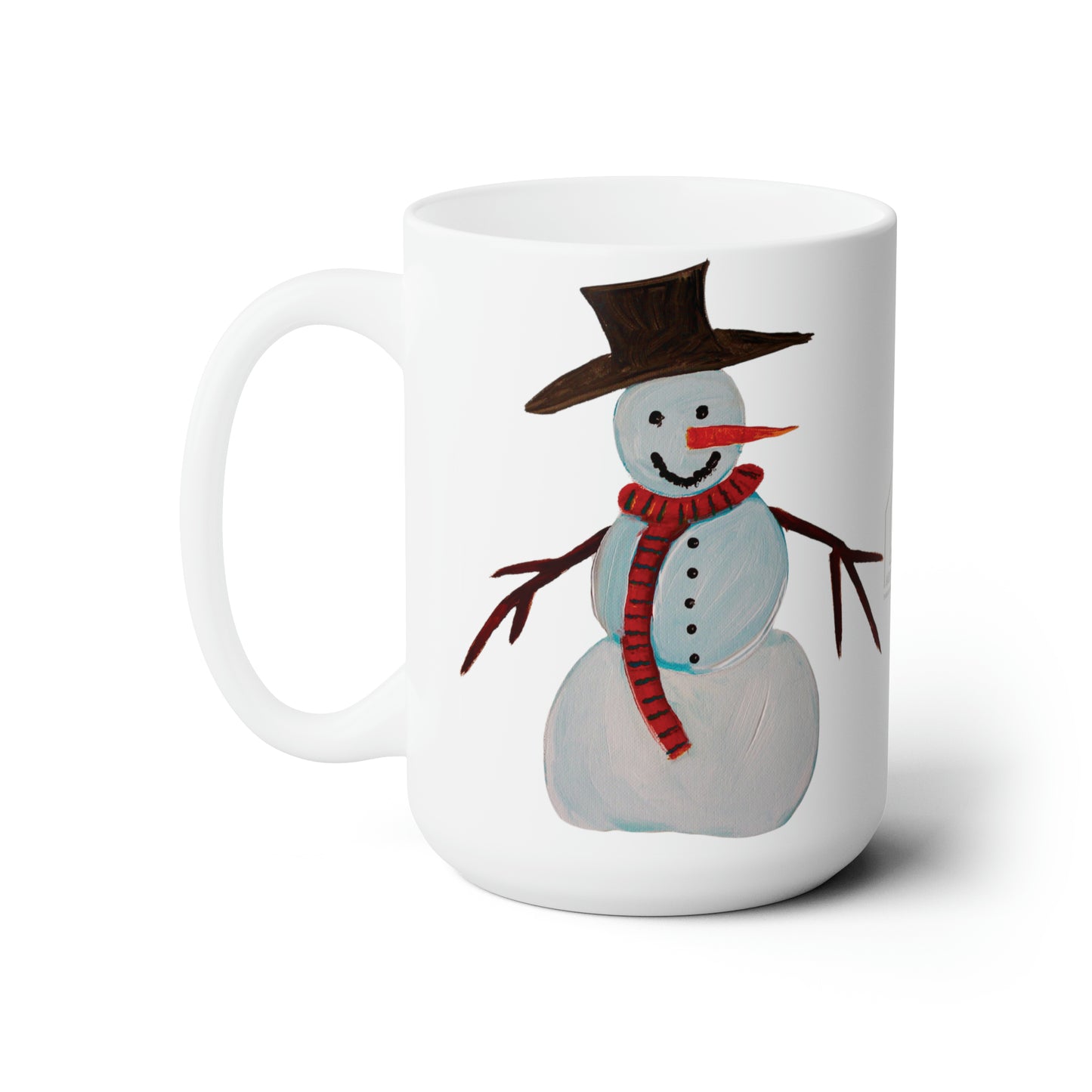Holiday Coffee Mug - Ceramic Mug 15oz - Snowman mug - Christmas mug
