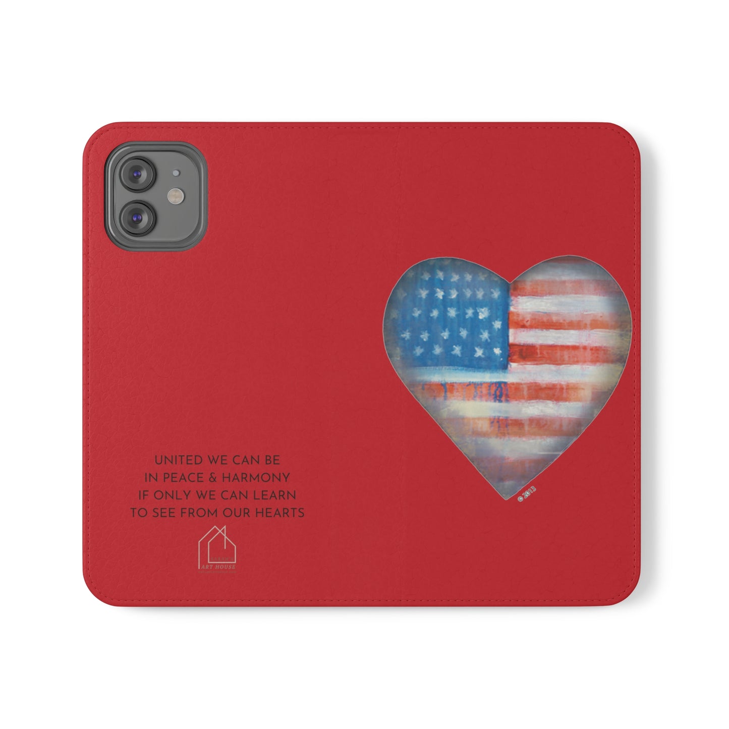 Phone Flip Cases - Wallet phone case - American Heart phone case with poem