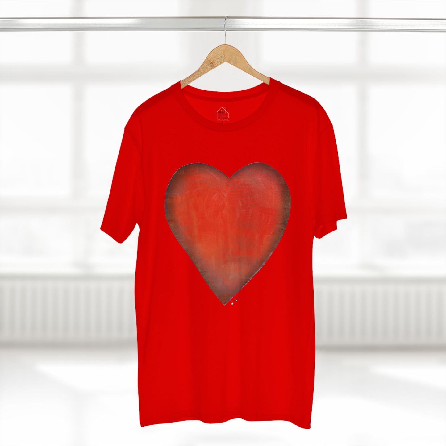 Unisex Tee - "Heart" Graphic Tee - Original Art Tee -Valentine shirt - Red T'shirt