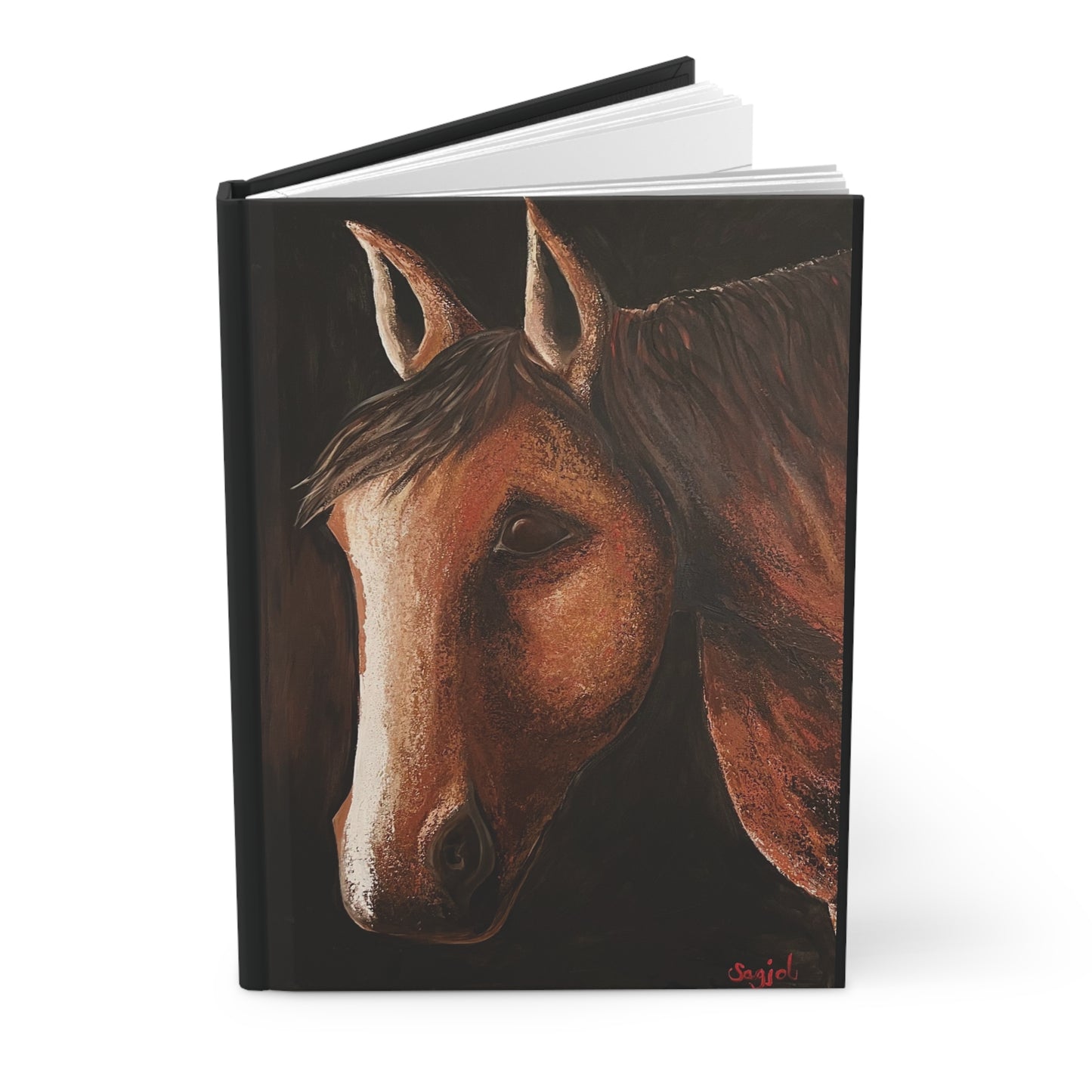 Hardcover Journal - Original Art Journal - Art Journal -Equestrian Art - Spirit