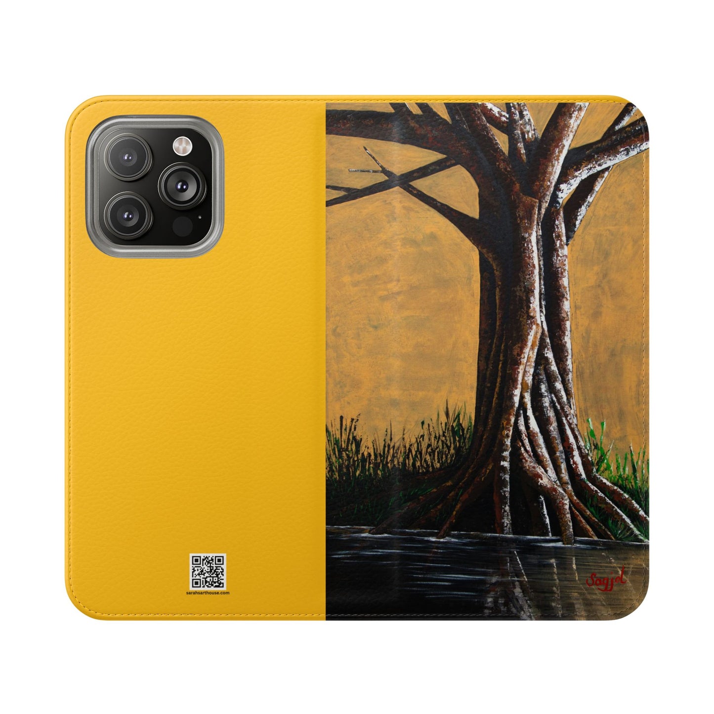 Phone Case - Flip style phone case - Wallet phone Case - Original Tree Art phone case - Strength in Vulnerability original Art