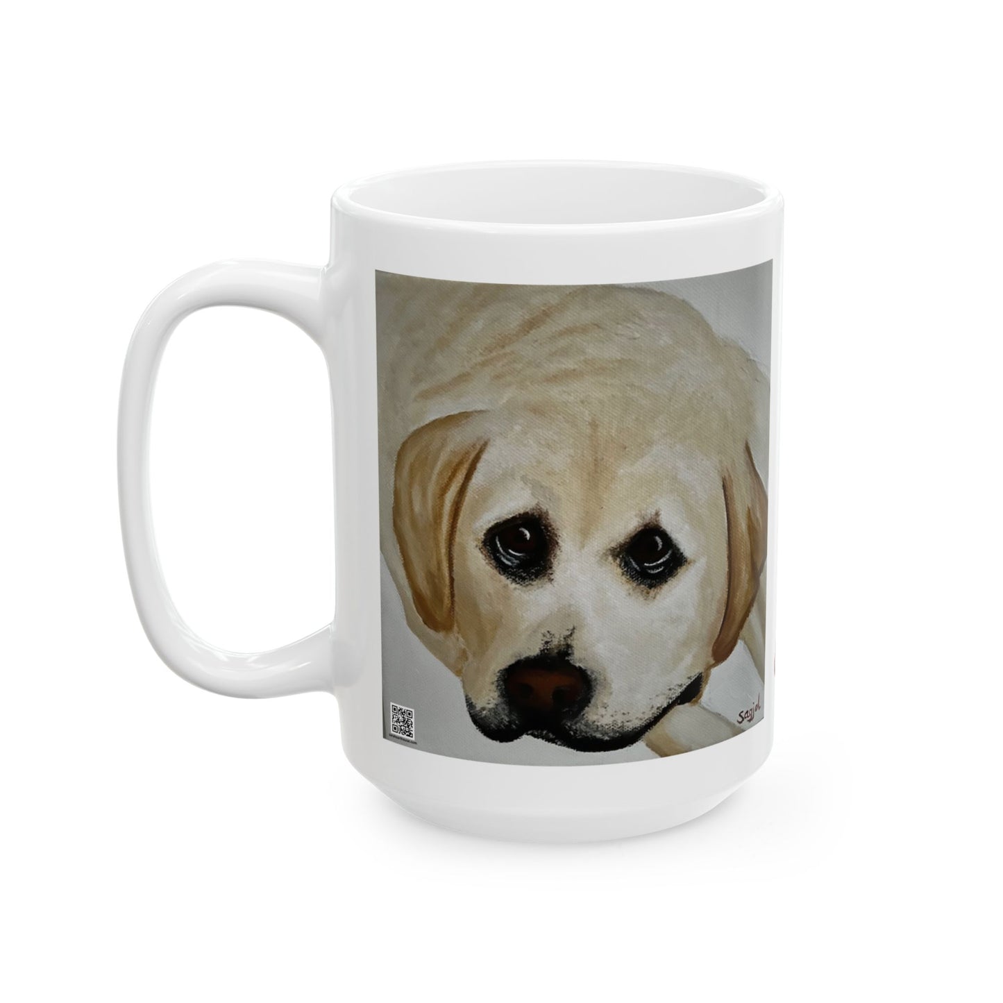 Ceramic Mug - "Cooper" the Yellow Labrador - Original Art Coffee Mug - Birthday Gift - Housewarming Gift