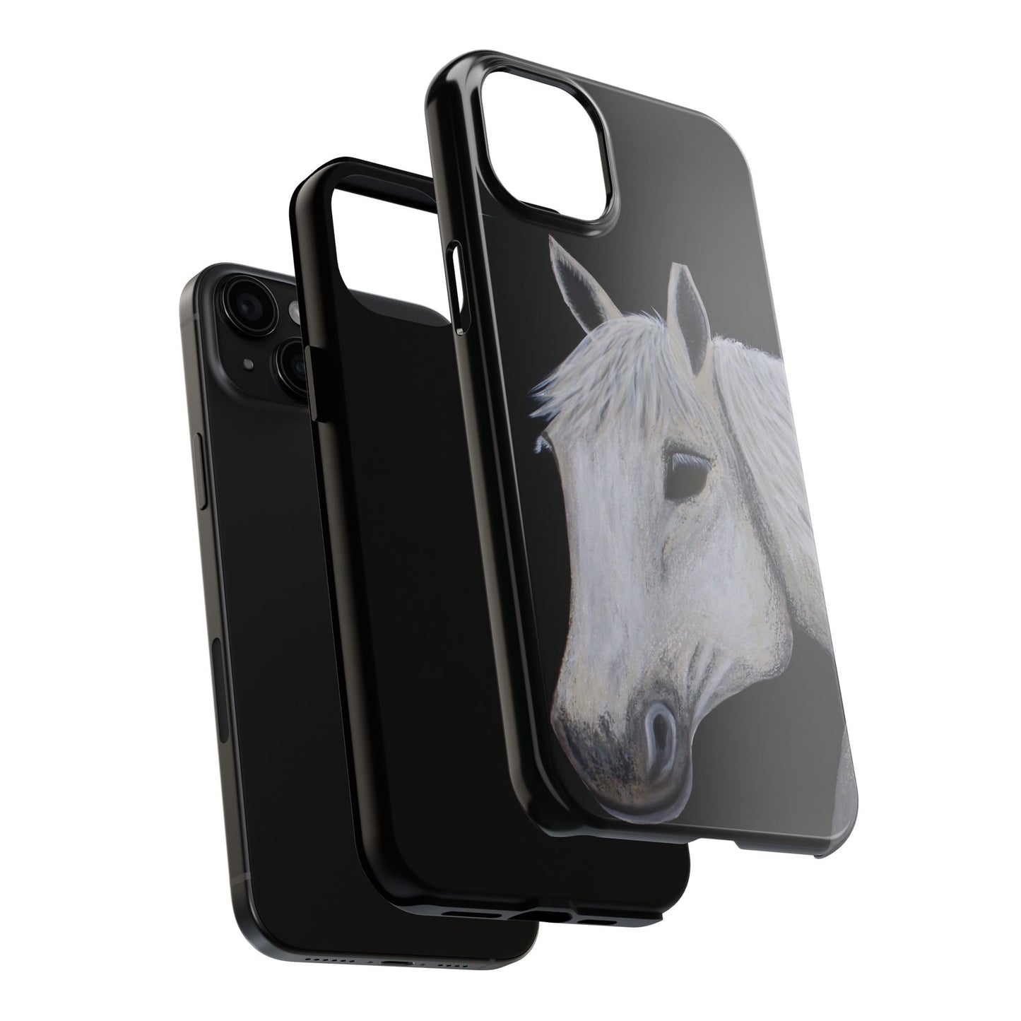 Tough Phone Case - Original art phone case - Slim phone case - Equestrian Art phone case - Ghost Horse Phone case