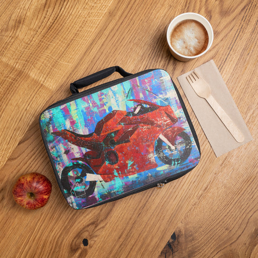 Lunch Bag - Ducati Lunch box - Motorbike sandwich bag - Food storage
