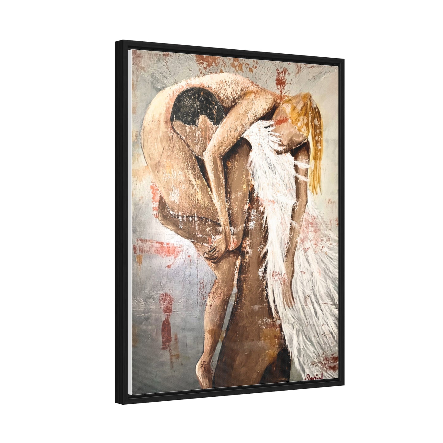 Framed Gallery Wraps - Original Art - Framed Canvas - Angel Rescue