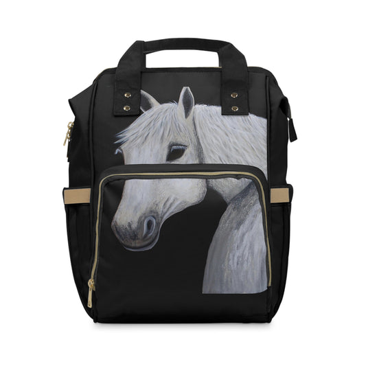 Multifunctional Backpack - Equestrian Backpack - Ghost Horse book bag - Diaper Bag