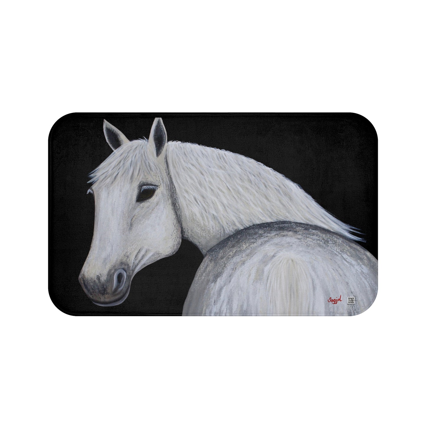 Bath Mat - Bath mat - unique Equestrian bath mat - Ghost - Shower mat