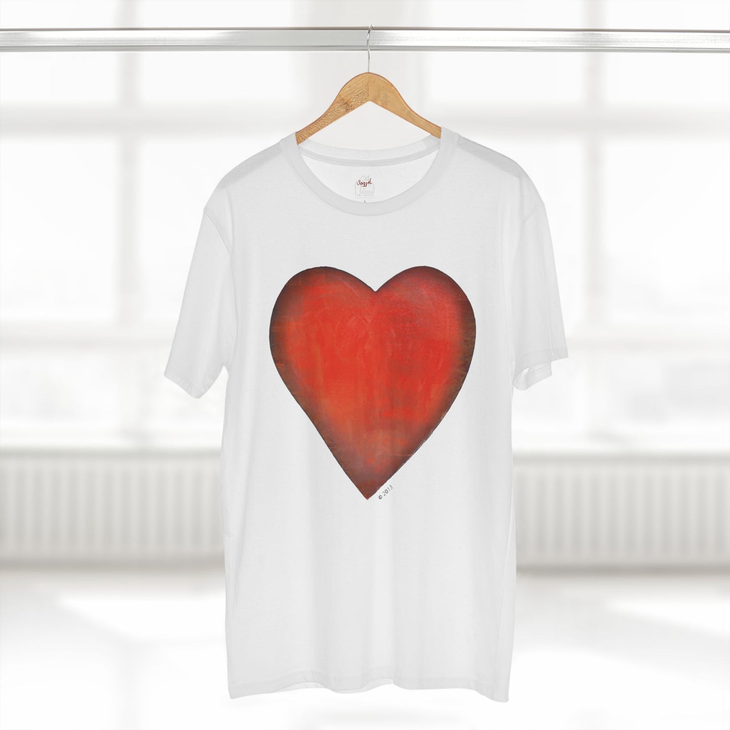 Unisex Tee - "Heart" Graphic Tee - Original Art Tee -Valentine shirt - Red T'shirt