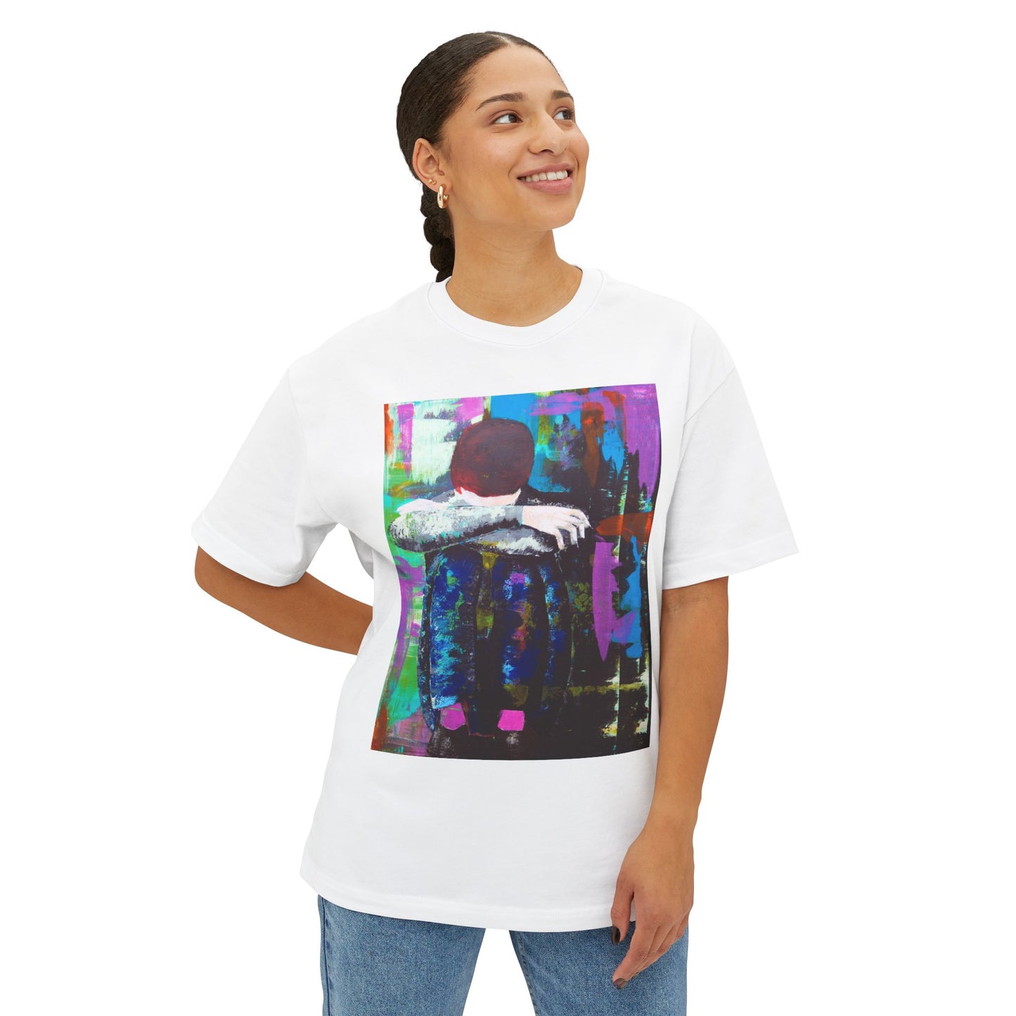 Oversized Boxy Tee - "Tommy" Original Art Graphic Tee