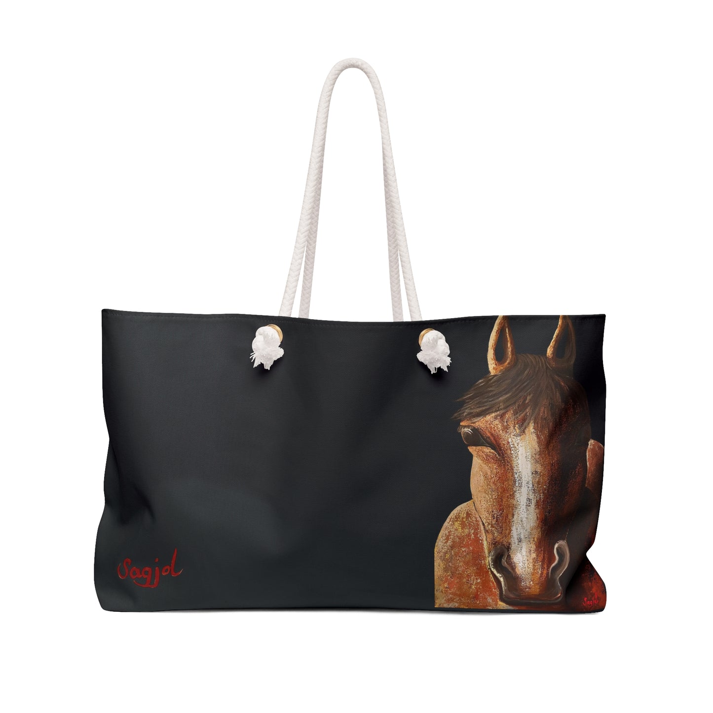 Horse Weekender Bag - Equestrian Tote bag- Nigel Tote bag - Horse canvas bag - Canvas Tote -Horse lover Tote - Nigel