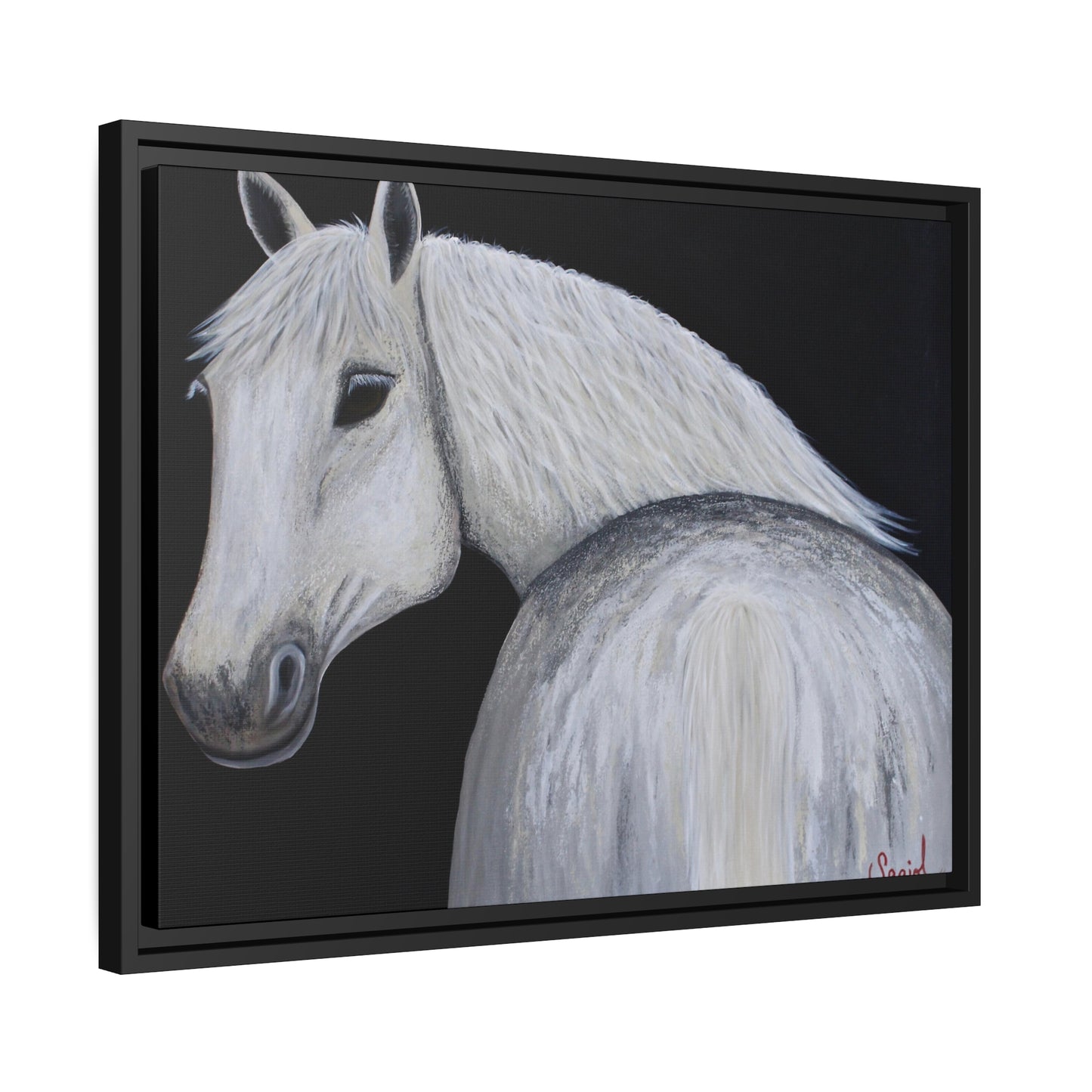 Framed wall Art - framed Art - Wall Canvas - Wall Art - Ghost, Equestrian art painting