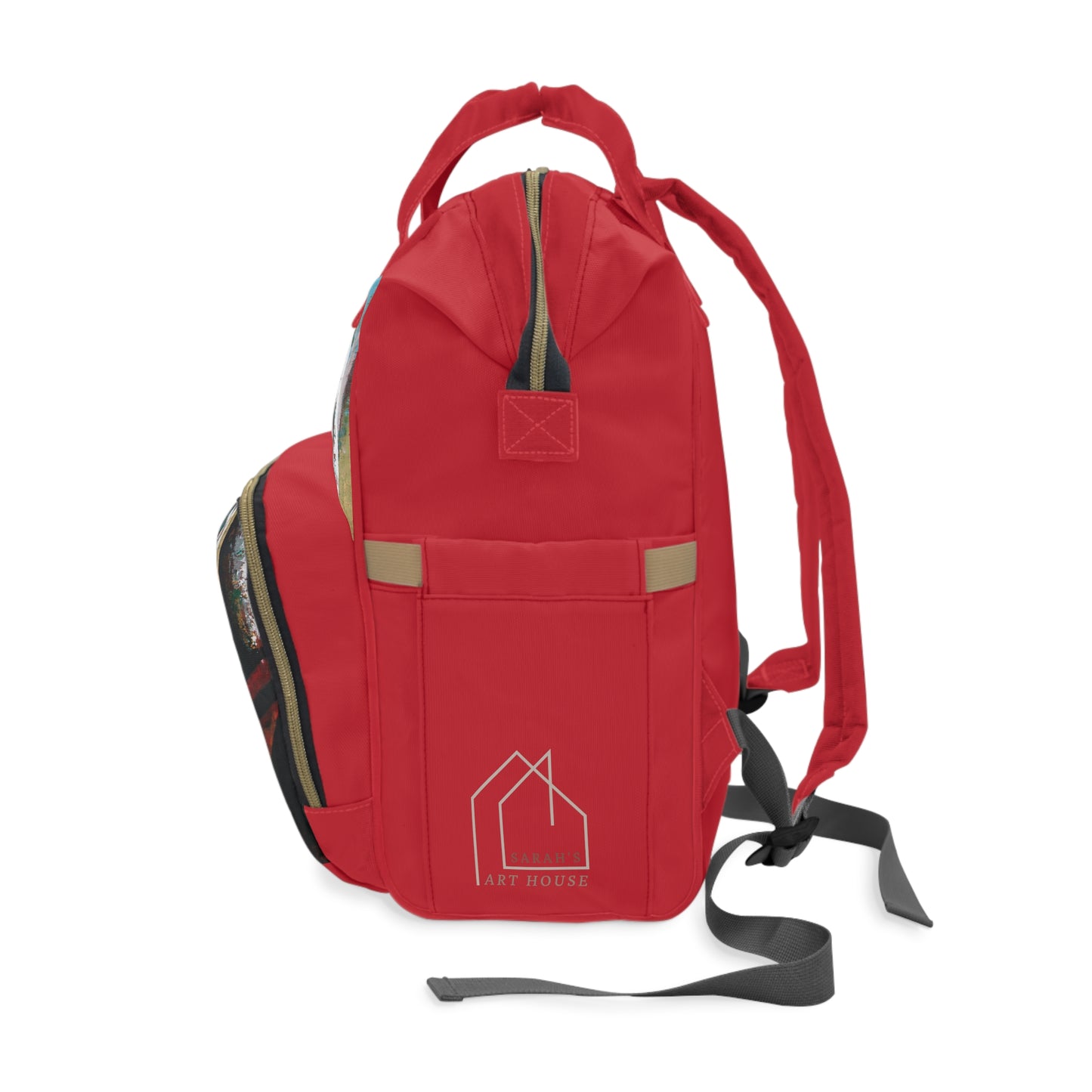 Backpack - Book Bag- Multipurpose Backpack - At the end of the day - Red