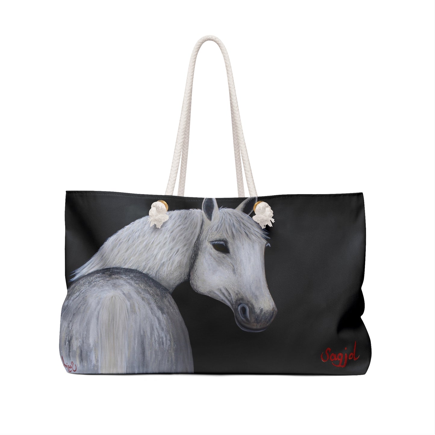 Horse Weekender Bag - Equestrian Tote bag- Spirit Tote - Horse canvass bag - Canvas Tote -Horse lover Tote - Ghost