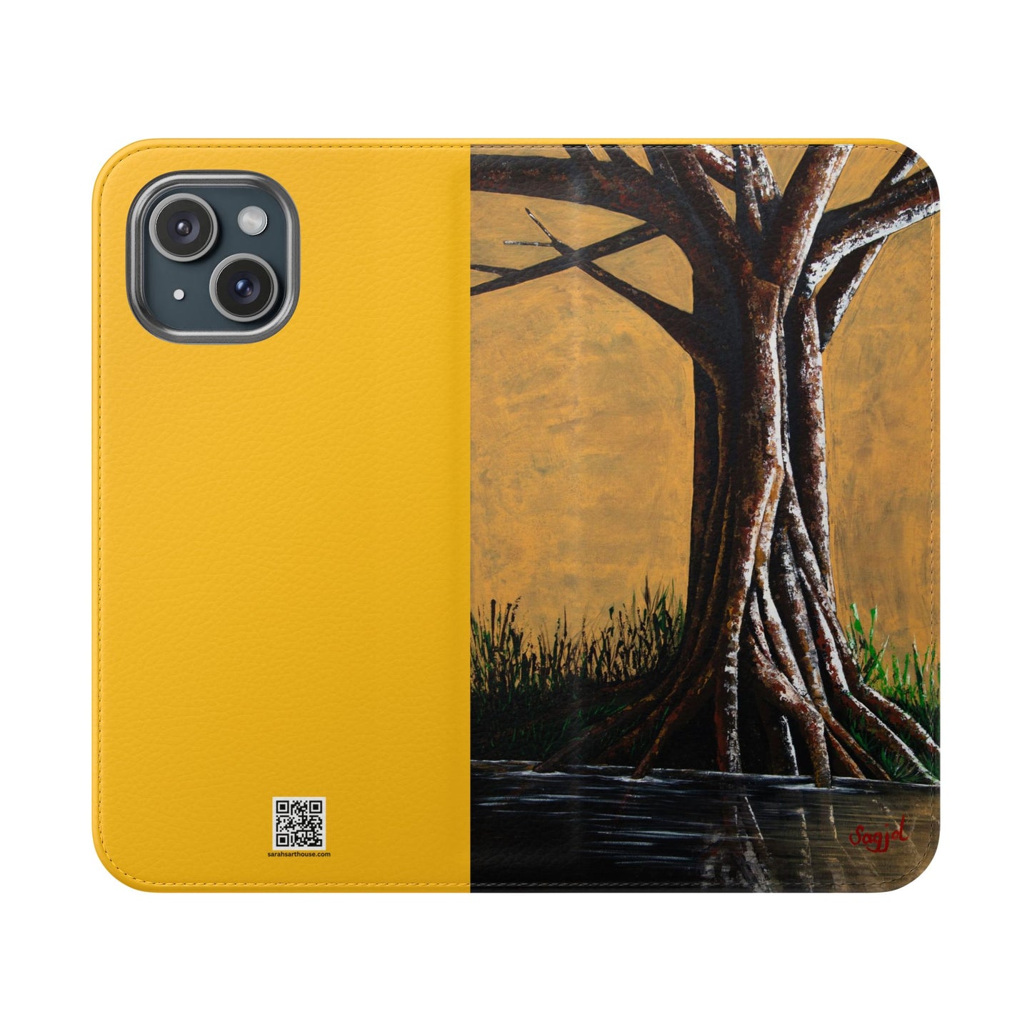 Phone Case - Flip style phone case - Wallet phone Case - Original Tree Art phone case - Strength in Vulnerability original Art