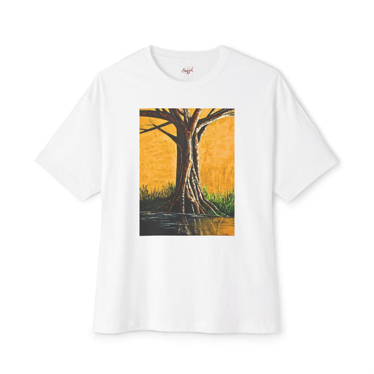 Oversized Boxy Tee - "Strength in Vulnerability" Original Art Graphic Tee