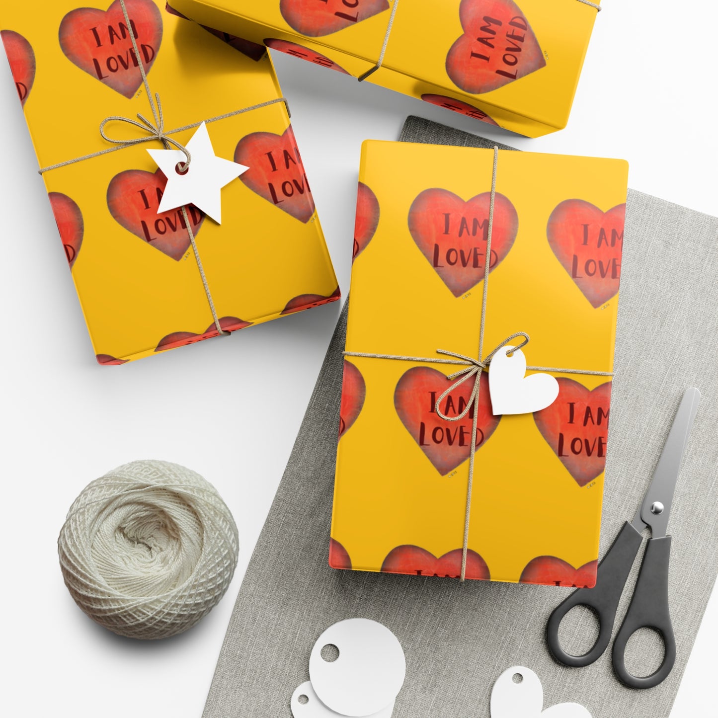 Gift Wrap Papers - "I am Loved" Gift paper - Mothers Day Wrapping Paper