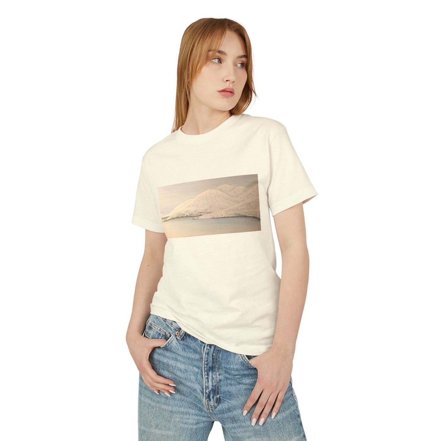 Unisex Garment-Dyed Heavyweight Cotton Tee - "Salt Lake" - Original hand painted graphic Tee