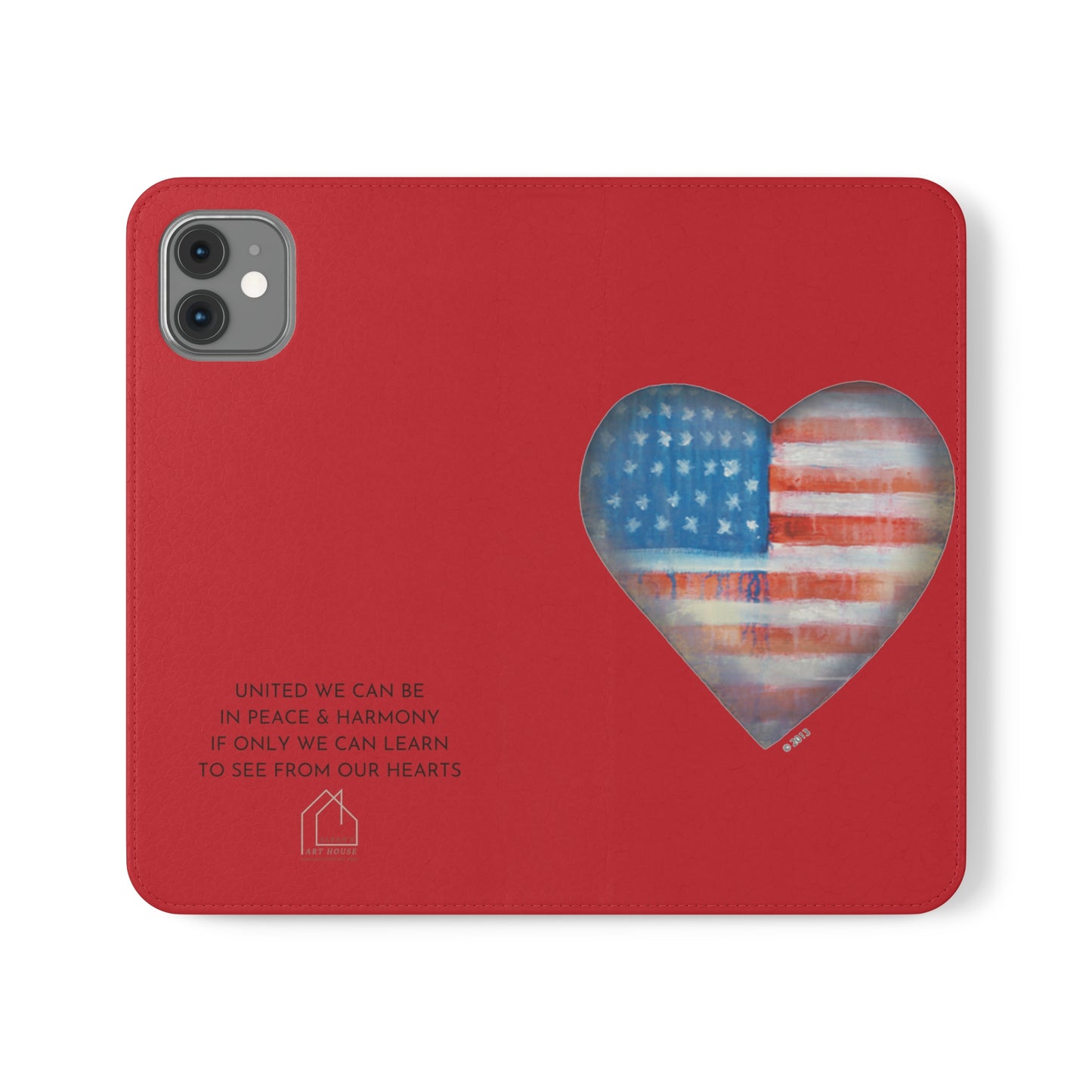 Phone Flip Cases - Wallet phone case - American Heart phone case with poem