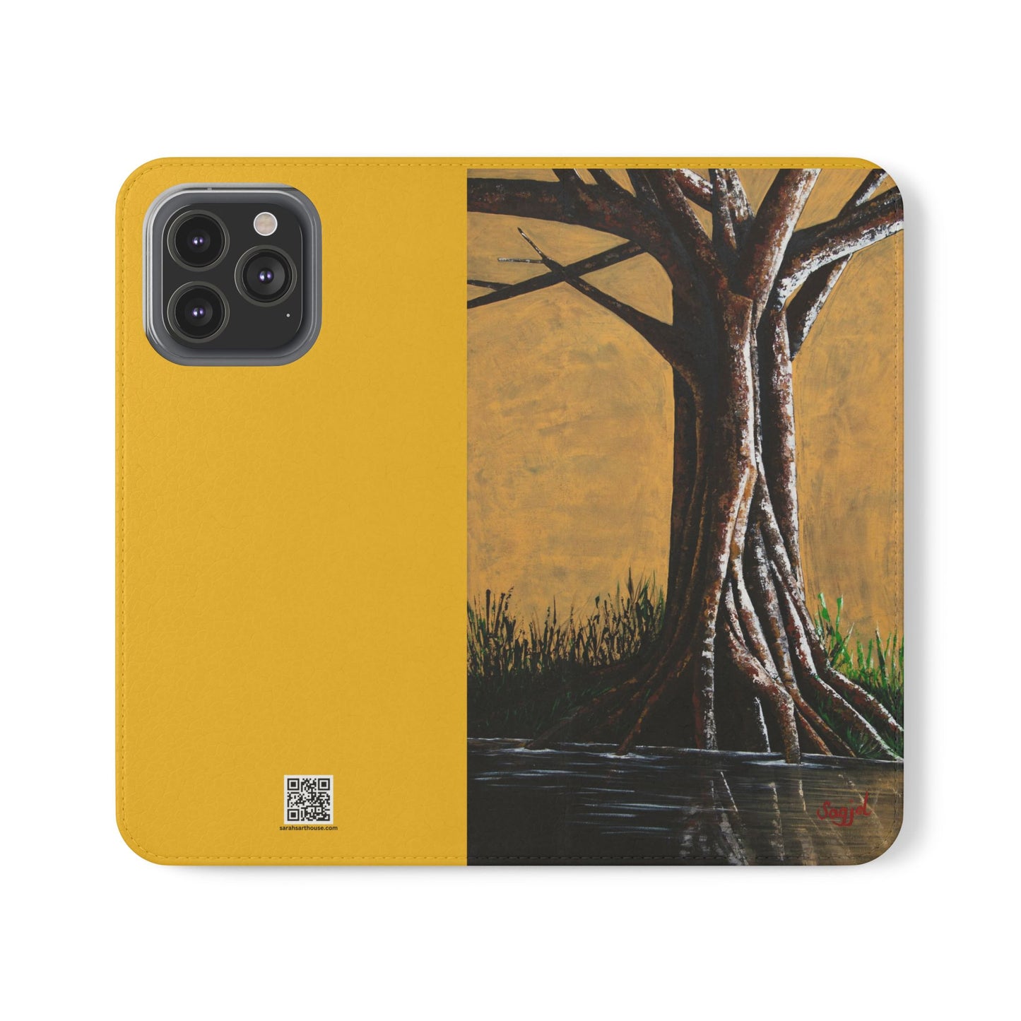 Phone Case - Flip style phone case - Wallet phone Case - Original Tree Art phone case - Strength in Vulnerability original Art