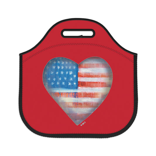 Red Lunch Bag - American Heart Art